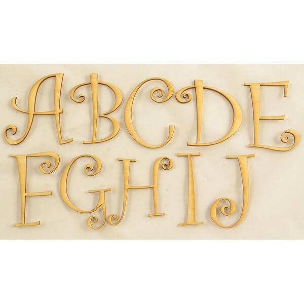 Shop 1 Pc 12 Inch X 1 4 Inch Thick Wood Letters N In The Curlz Font Great For Craft Project Different Decor Free Shipping On Orders Over 45 Overstock 19543109