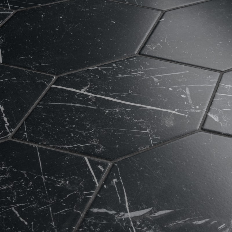 Merola Tile Timeless Marquina Kayak 6-1/2" x 12-1/2" Porcelain Floor and Wall Tile