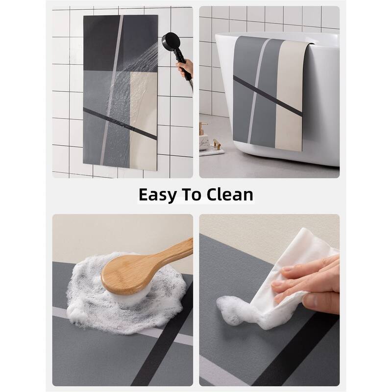 Bath Mat Rug-Thin Quick Dry