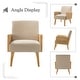 preview thumbnail 55 of 57, Carmina Upholstered Accent Chair with Natural Rattan Arms by HULALA HOME