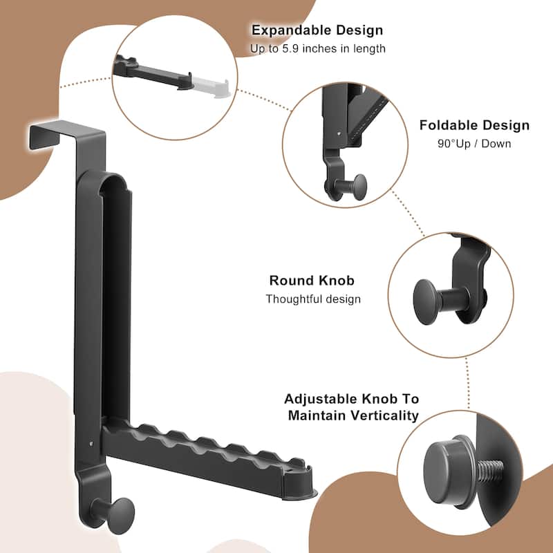 Sorbus Over Door Hanger, Foldable, Heavy-Duty and Space Saving Over Door Organizer Drying Rack, (6 Anti-Slip Hooks)