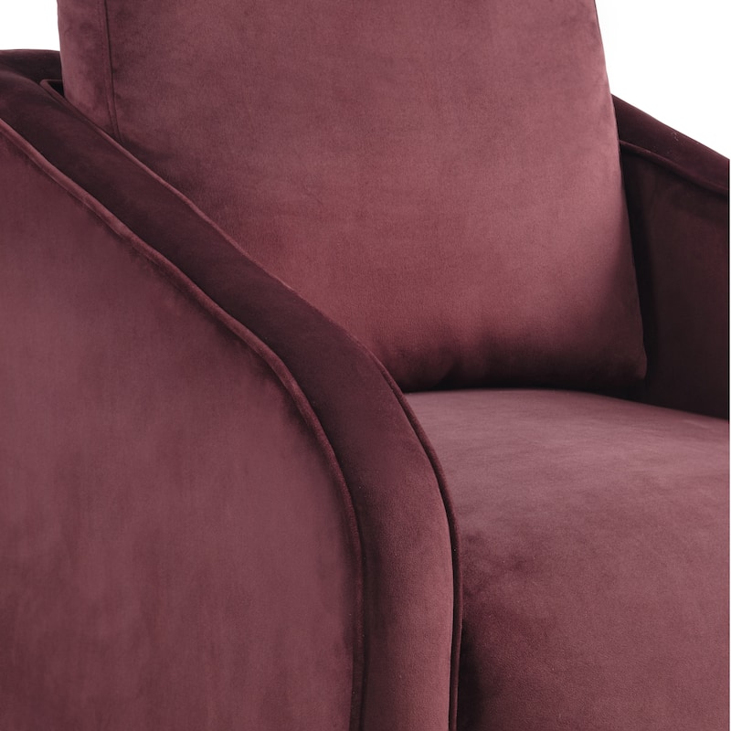 Studio Living Landon Swivel Accent Chair in Velvet Fabric