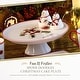 preview thumbnail 2 of 5, Spode Kit Kemp Christmas Doodles Cake Stand - 10.7" D x 3.7" H