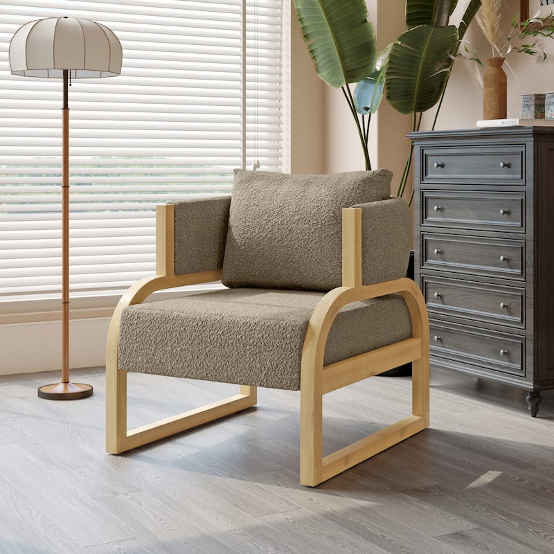 Corvus Danzig Teddy Fabric 1-Piece Accent Chair