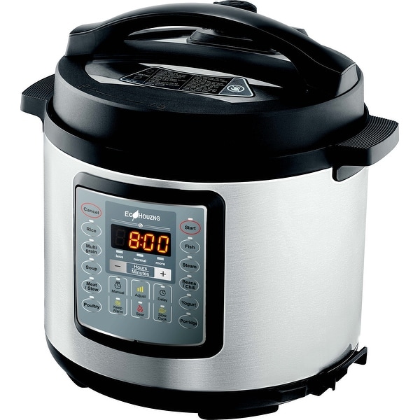 Ecohouzng Stainless Steel Electric Pressure Cooker - Overstock - 34382433