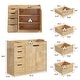 preview thumbnail 12 of 16, 47.2" Solid Wood Baby Changing Table Dresser, New Zealand Pine Nursery Storage Cabinet with 4 Drawers