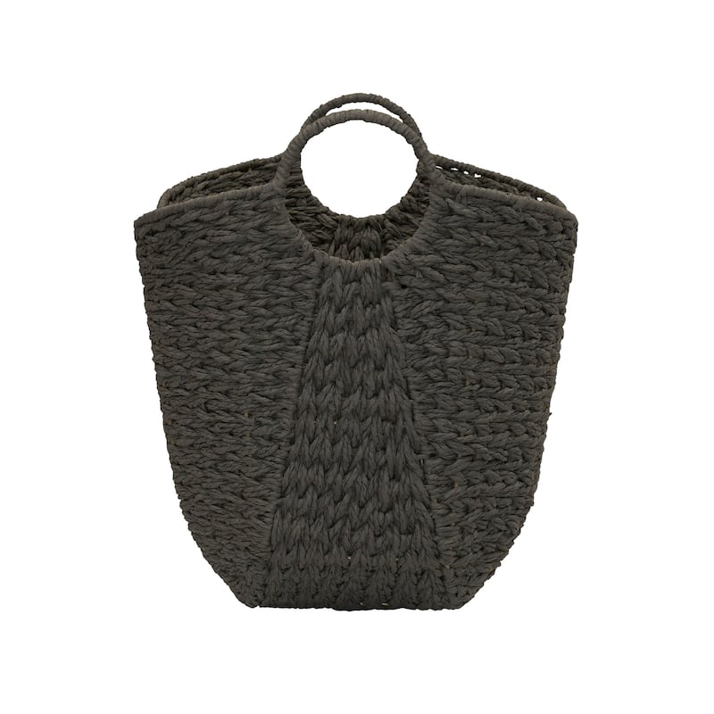 Household Essentials Woven Paper Rope Storage Basket with Handles