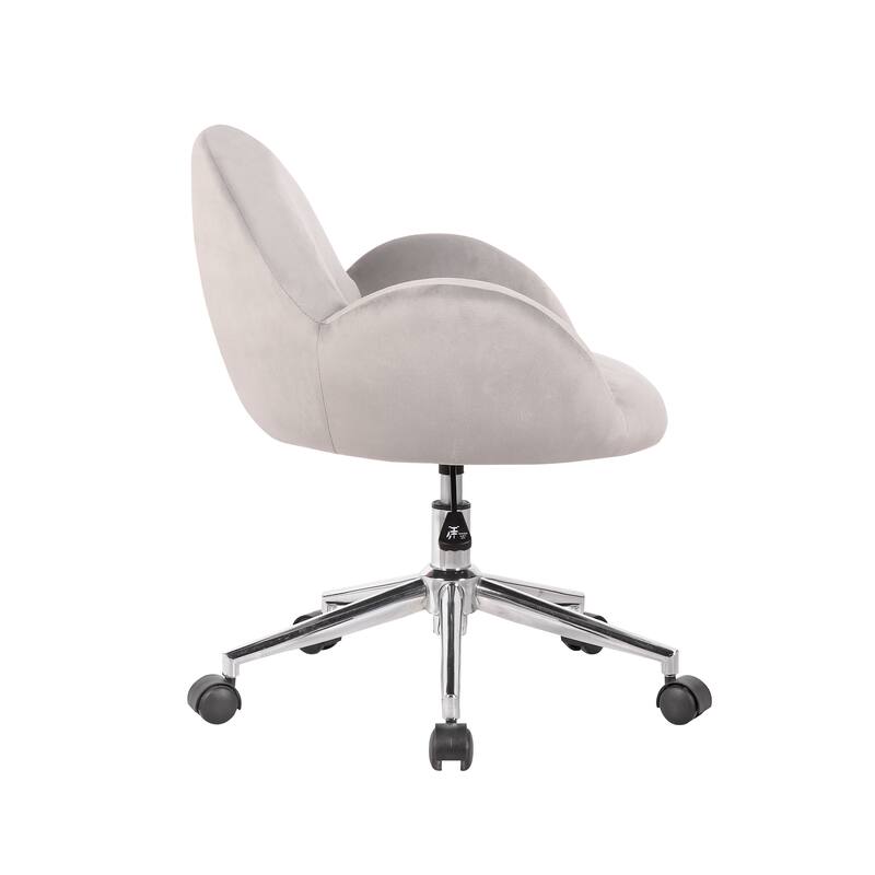 Porthos Home Quon Velvet/ Chrome Swivel Office Chair