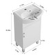 preview thumbnail 11 of 23, 18-inch mini bathroom cabinet with ceramic sink