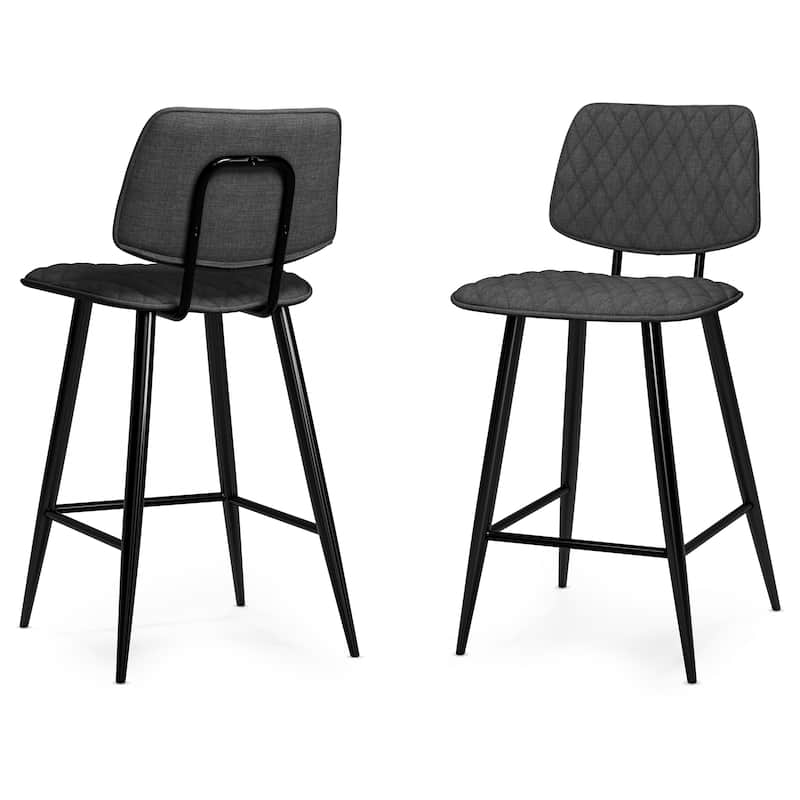 WYNDENHALL Skyla Contemporary 16 inch Counter Height Stool (Set of 2) - 19.5"D x 19"W x 38"H