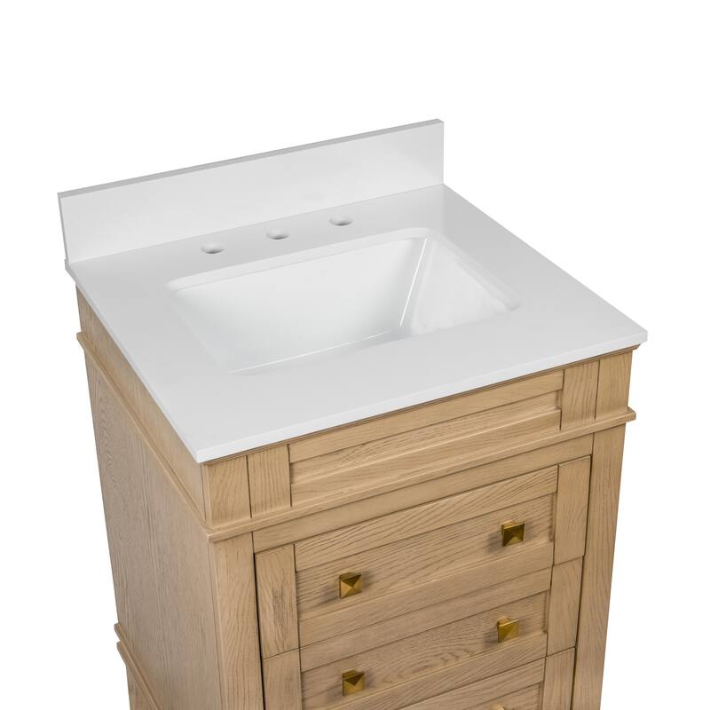 Eleanor 24-inch Vanity with Engineered White Top