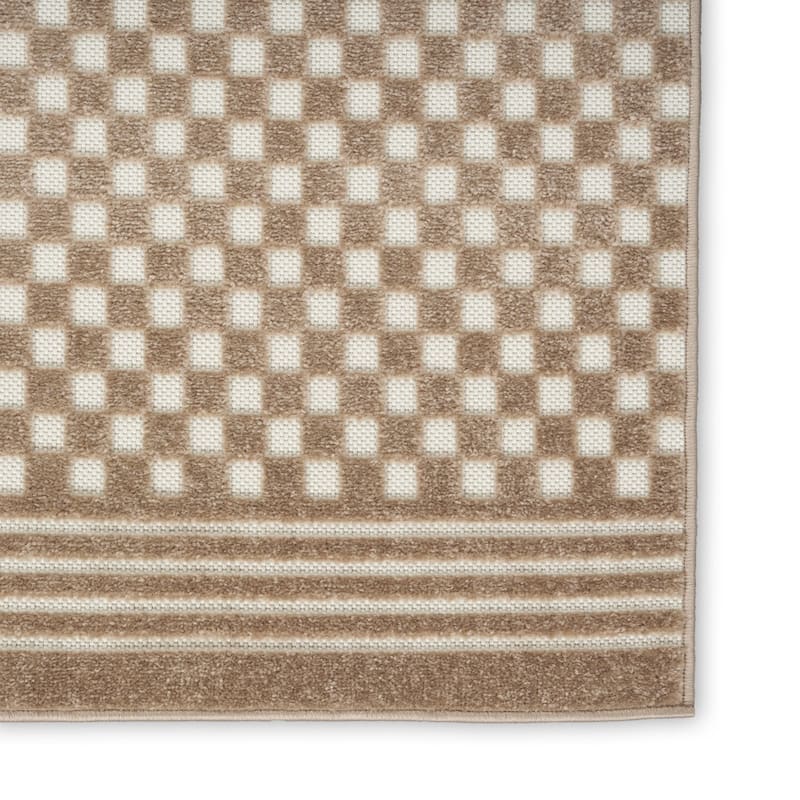 Bede Geometric Modern Woven Low Pile Area Rug By HomeRoots - 110' X '79' X '0.25