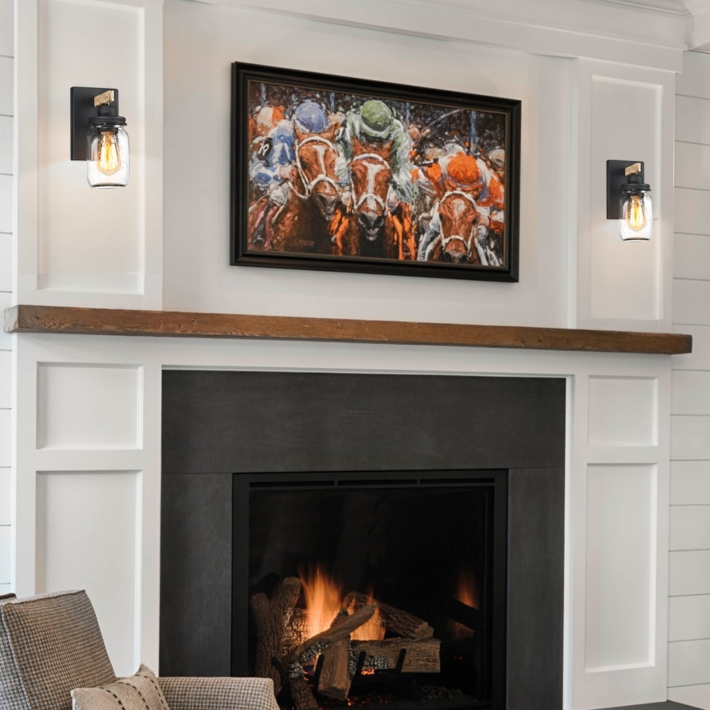 Rustic fireplace sconces new arrivals