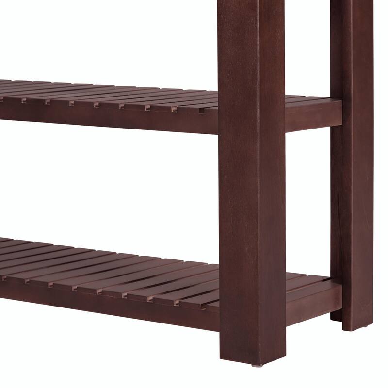 Stylish Entryway Console Table with 4 Drawers and 2 Shelves