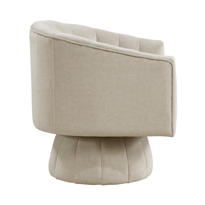 Briar 27.5" Velvet Swivel Chair - 360-Degree Metal Swivel Base