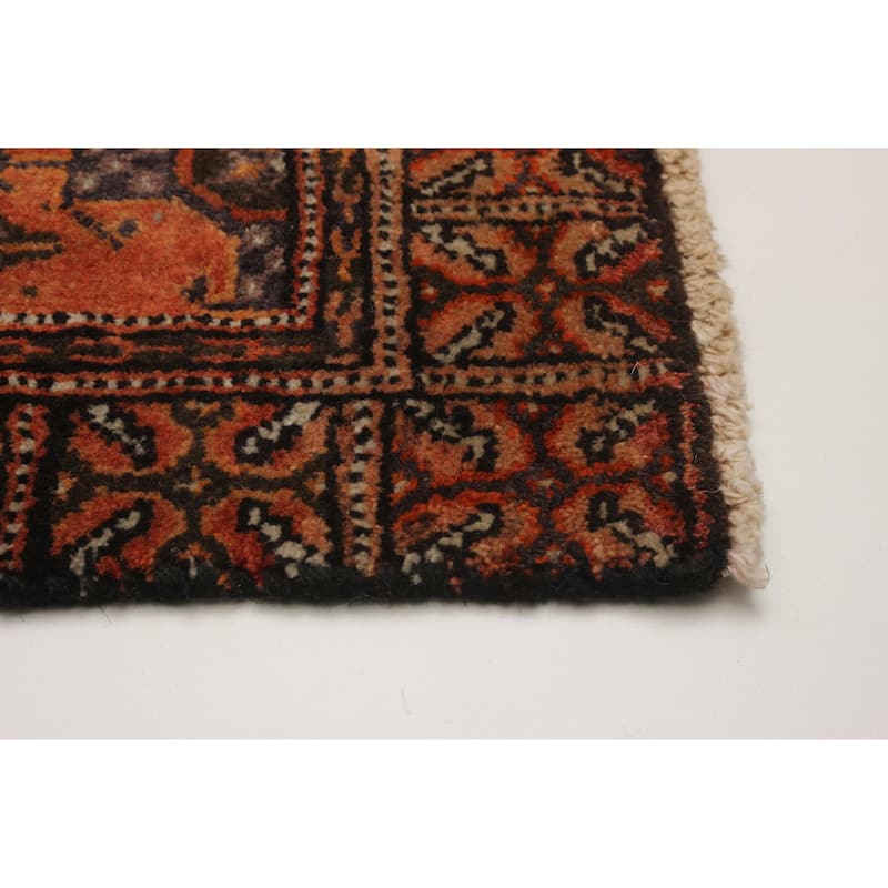 ECARPETGALLERY Hand-knotted Baluch Dark Copper Wool Rug - 3'3 x 7'7