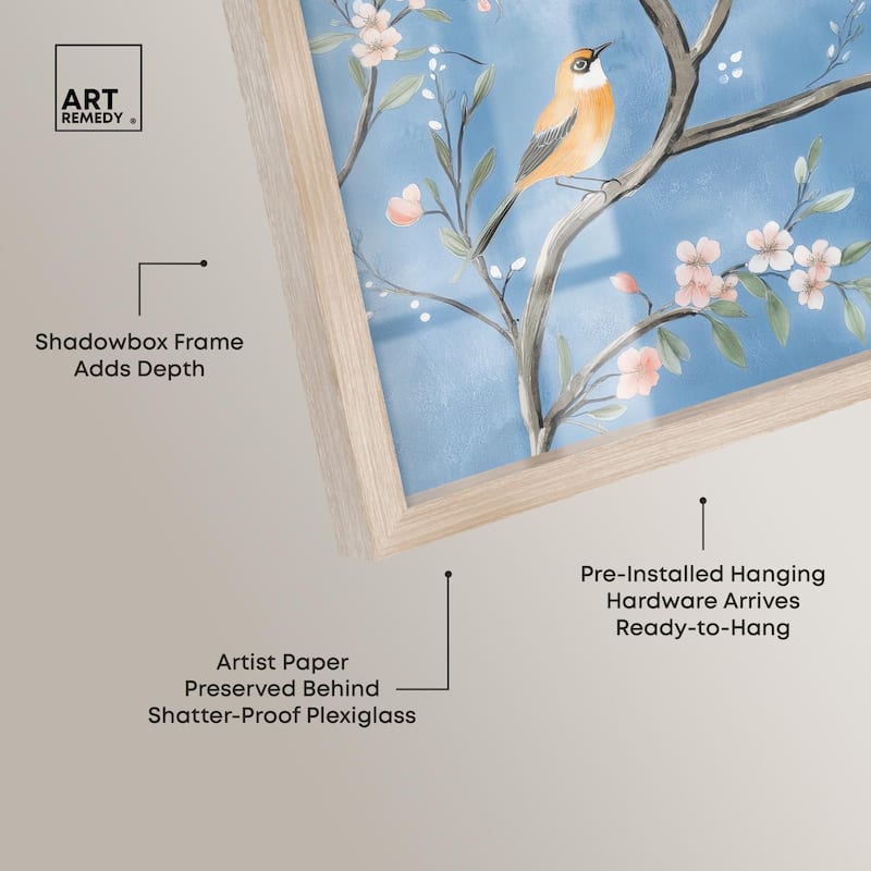 Birds in the Branches II Shadowbox by Art Remedy