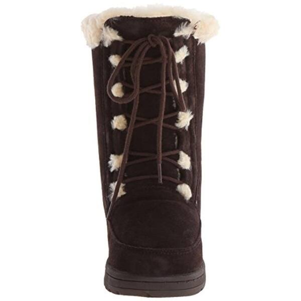 Shop Bearpaw Girls Macey Winter Boots Suede Lace Up Overstock
