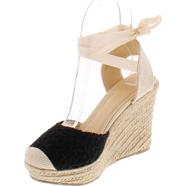 wedges espadrilles ankle wrap