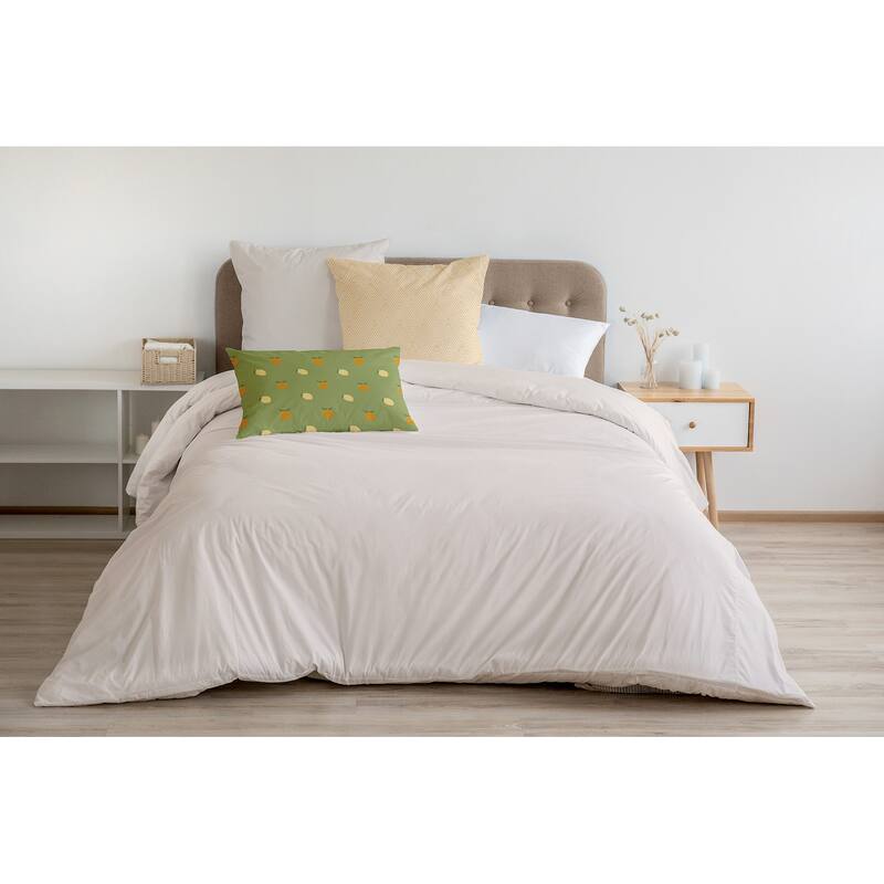 Oranges and Lemons Pattern Decorative Throw Pillow
