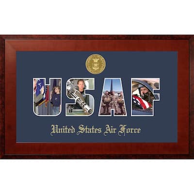 Patriot Frames Air Force Collage Photo Honors Frame with Gold Medallion