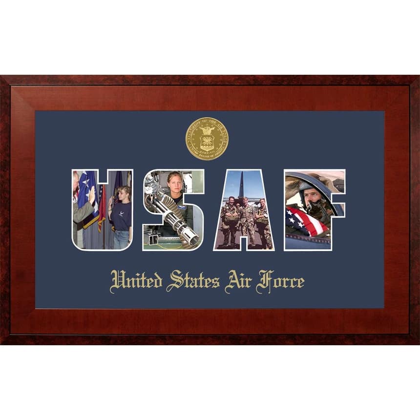 Patriot Frames Air Force Collage Photo Honors Frame with Gold Medallion