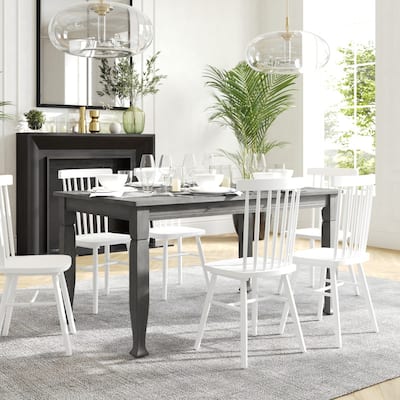 Solid Wood Commercial Grade Dining Table with Turned Legs