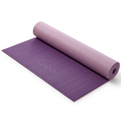 Sunny Health & Fitness Anti-Slip Dual Color Exercise Yoga Mat (Purple) - SF-EM02-PR