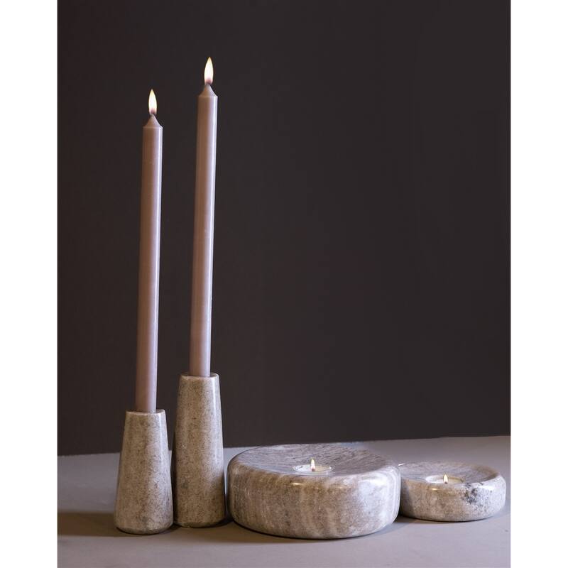 Lg. Brown Galaxy Marble T-Lite Holder 7" -ST - Brown