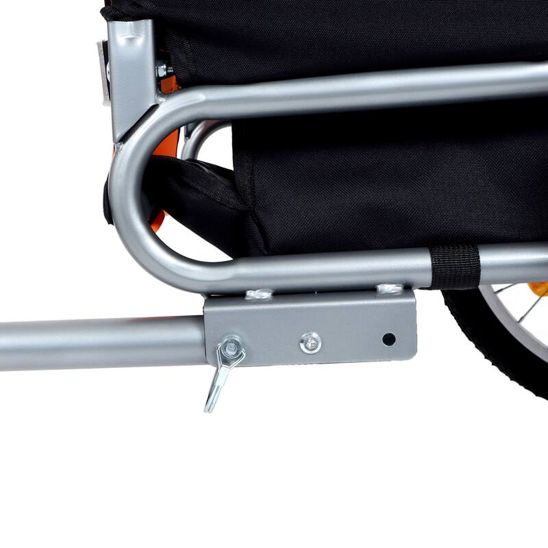 Large Folding Bike Trailer For Dogs - 66lb Capacity All-Terrain Pet Carrier, Durable Steel Frame For Cycling