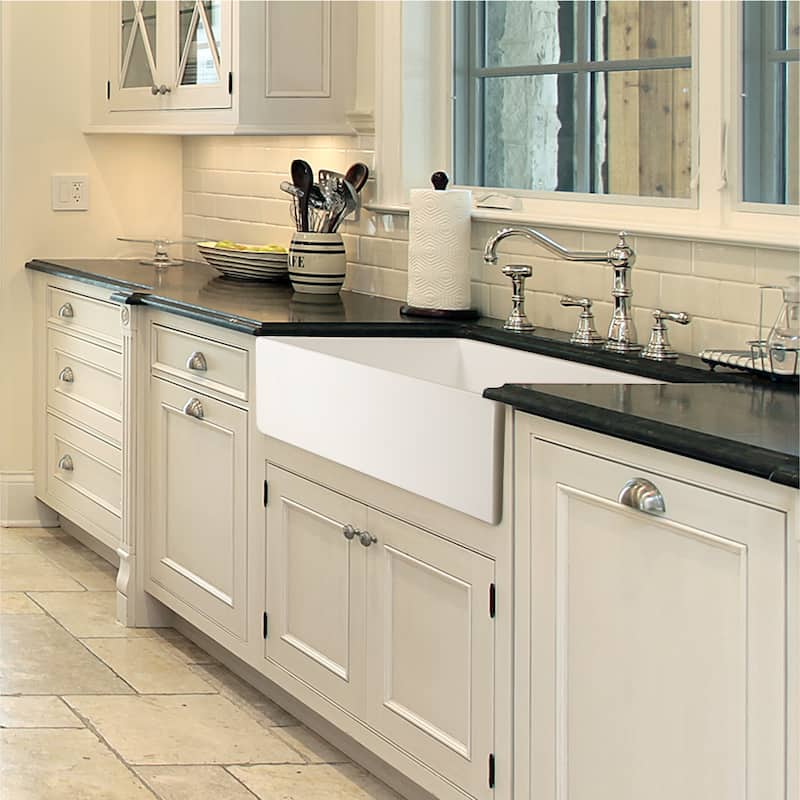 Houzer PTG-3600-C Platus 36" Farmhouse Single Basin Fireclay Kitchen