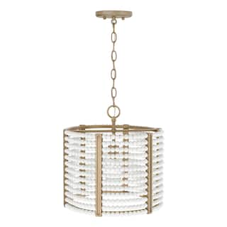 Brynn 1-light Painted Aged Brass Convertible Pendant/ Semi-Flush Mount