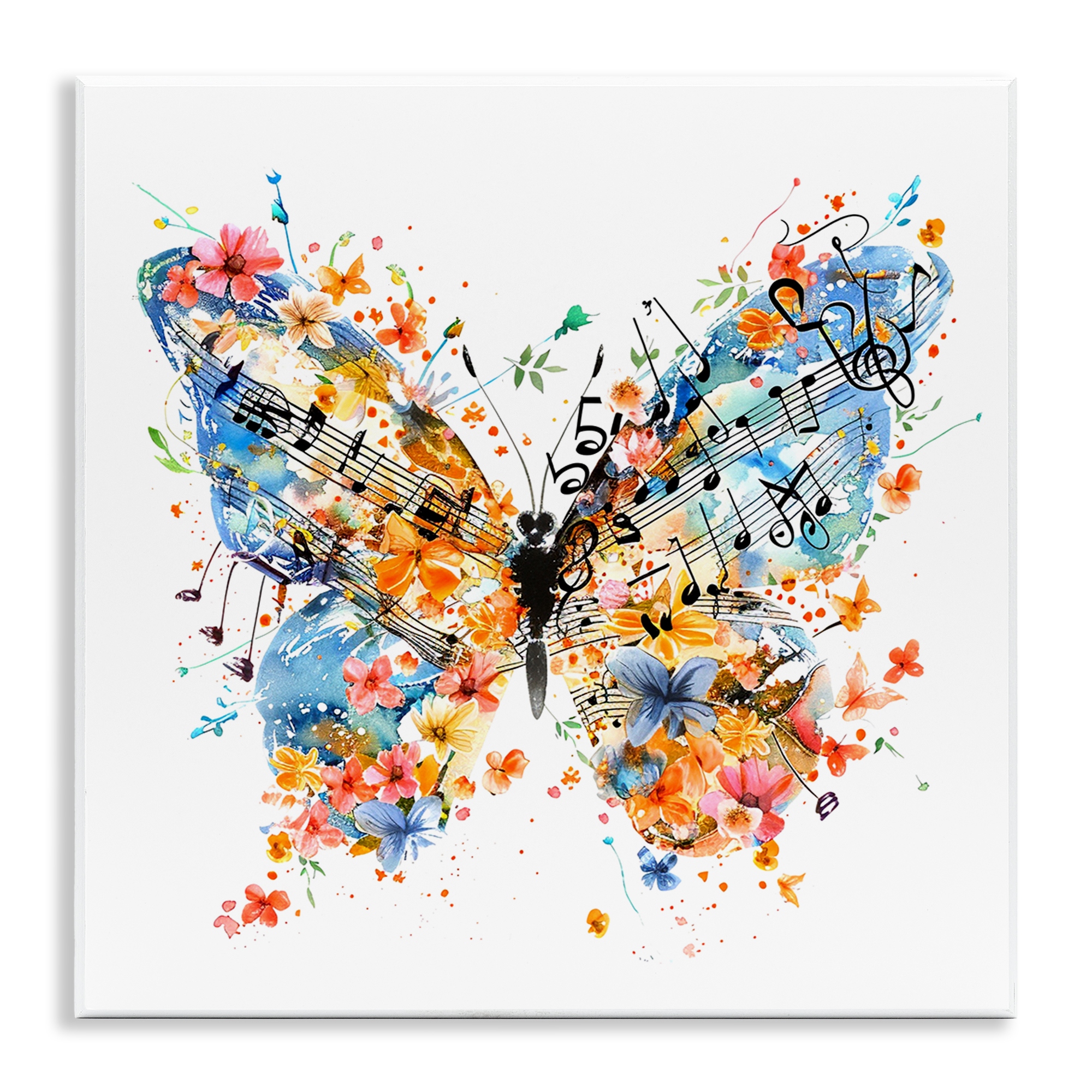 Stupell Song Notes Butterfly Wall Plaque Art Design By LSR Stupell Song Notes Butterfly Wall Plaque Art Design By LSR