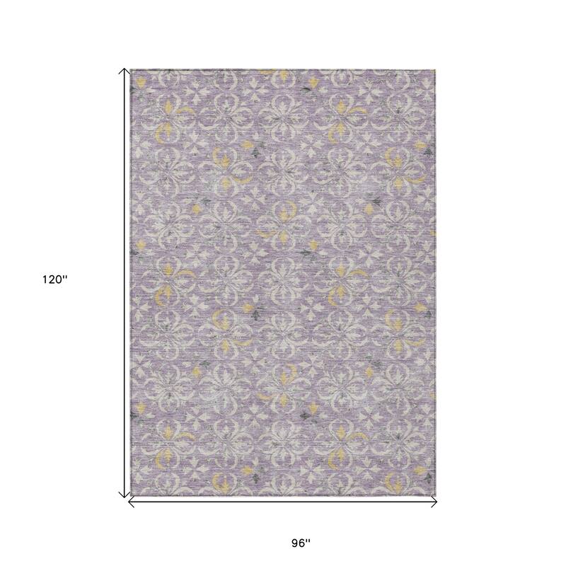 HomeRoots Floral Transitional Rectangle Outdoor Rug