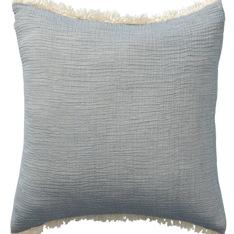 Sevita Solid Turkish Cotton Fringed Throw Pillow