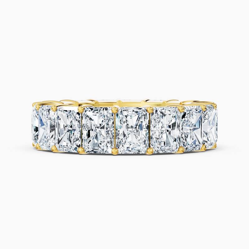 Auriya 14k Gold Radiant North-South Lab Grown Diamond Eternity Band 3.00 - 11.25 ct. tw. (F-G, VS) - 8.50 ct. wt. - 4.5 - Yellow