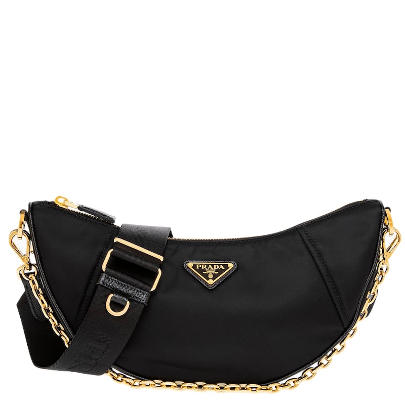 Prada Demi-Lune Shoulder Bag - Black