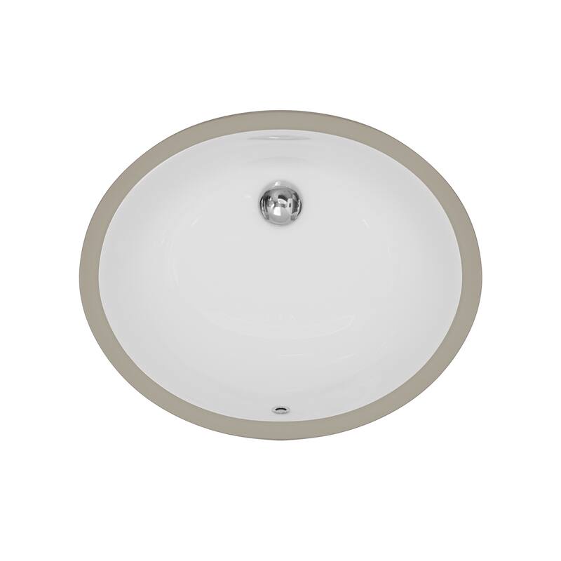Karran Valera 18" Oval Undermount Vitreous China Bathroom Sink in White