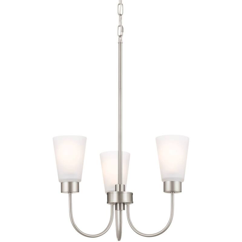 Kichler 52442 Erma 3 Light 18" Wide Chandelier - Brushed Nickel