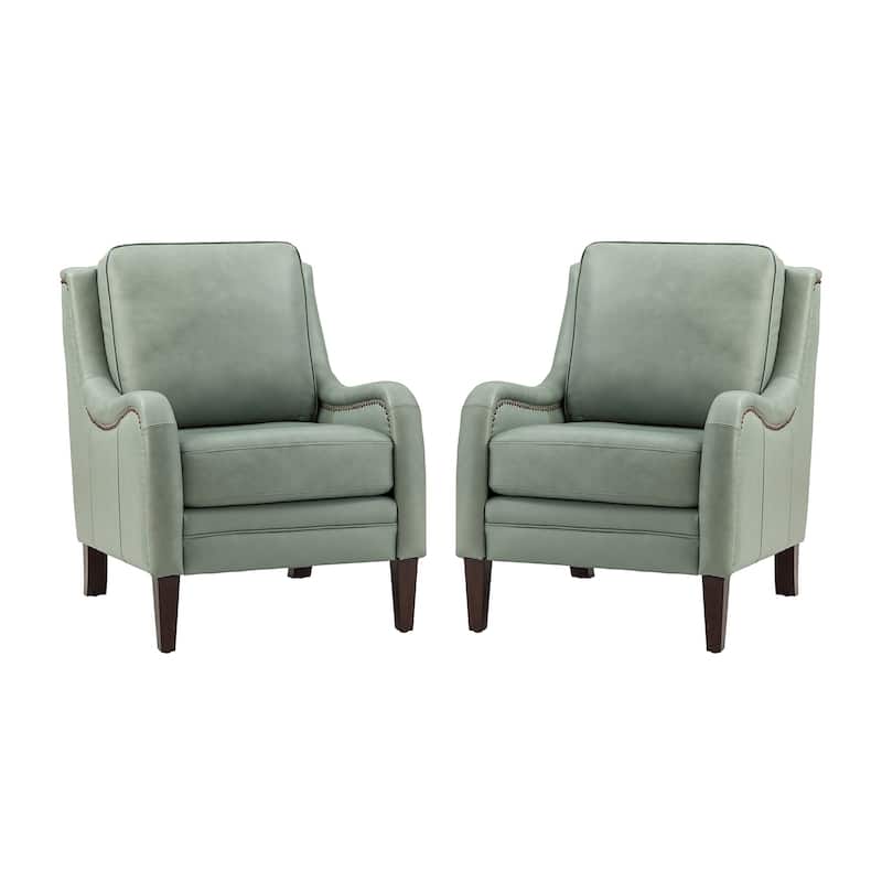 Pascual Comfy Living Room Armchair Set Of 2 with Solid Wood Legs
