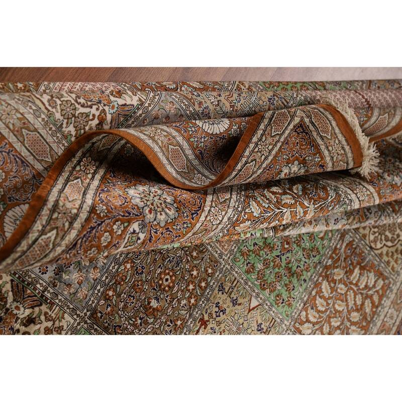 Florl Handmade Qum Persian Area Rug - 6'5"x 9'7"