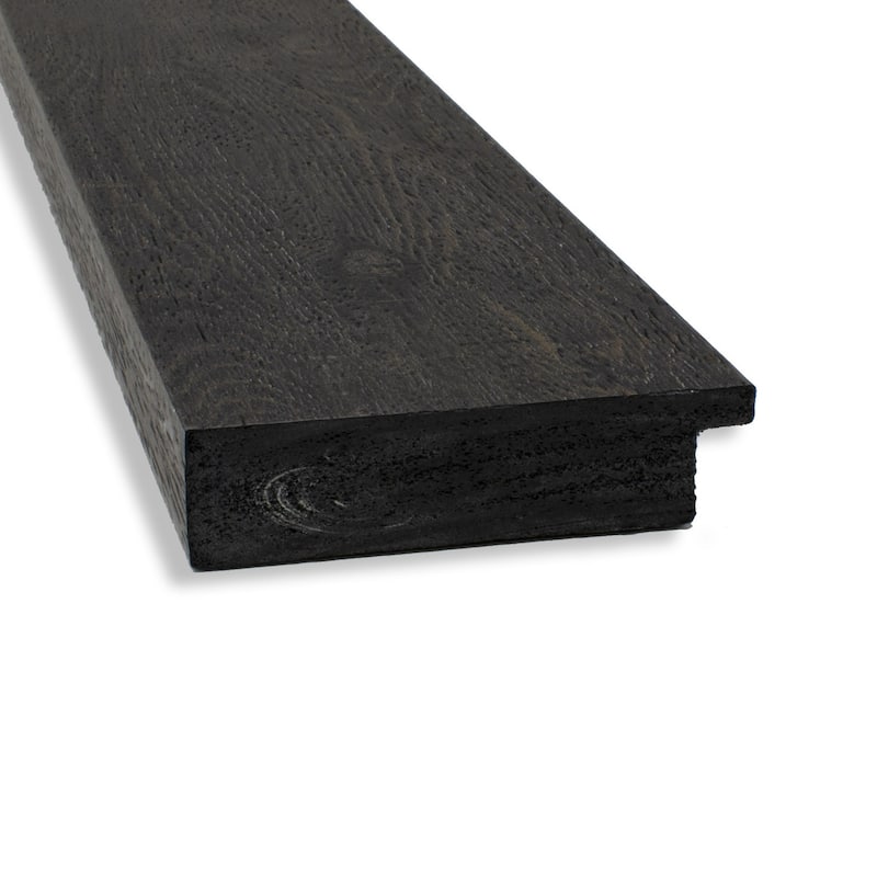 Beveled Bathroom Wall Mirror - Rustic Plank Espresso Frame