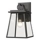 preview thumbnail 1 of 6, Broughton 1 Light Outdoor Wall Sconce - Black