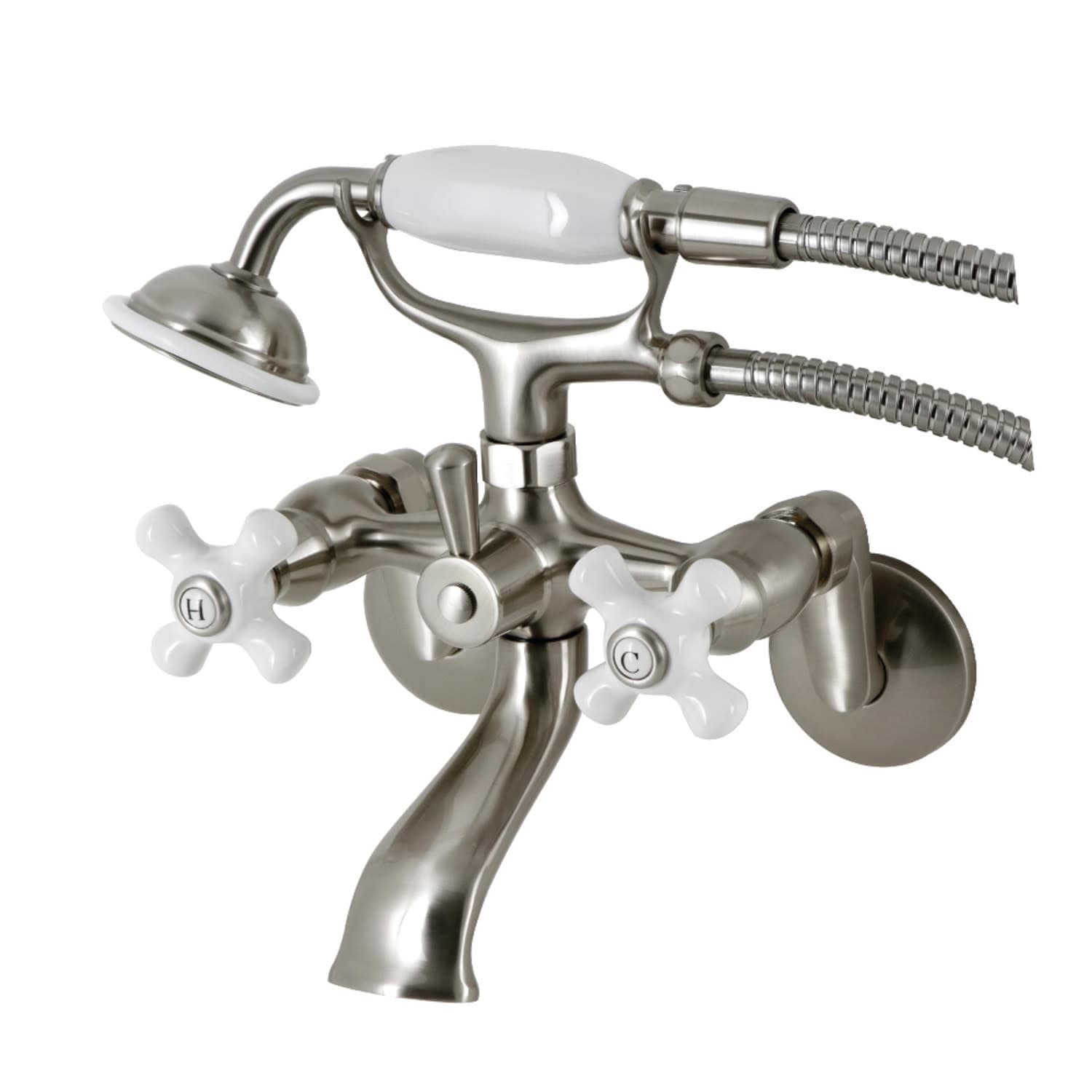 Kingston Brass KS266PX Kingston Wall Mounted 7-3/16" Tub Filler with