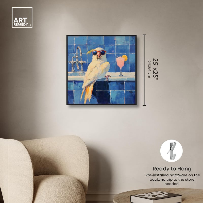 Relaxing Bird Canvas by Art Remedy