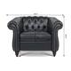 PU Leather Single Sofa Seat Cushions, Traditional Rolled Arm ...