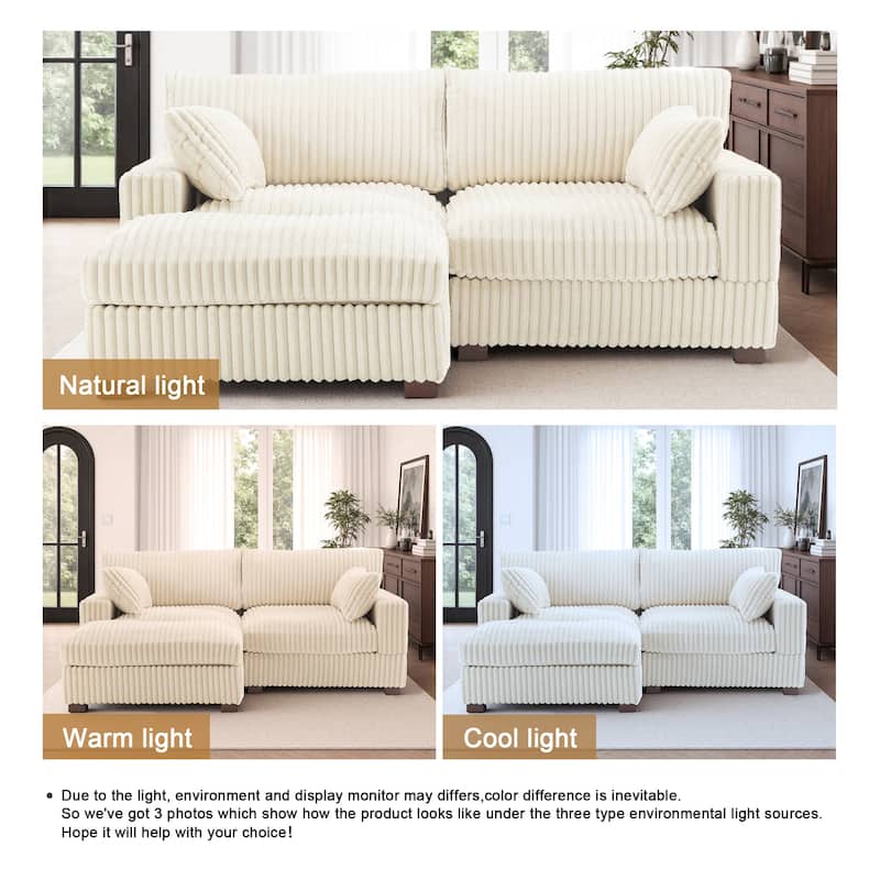 Oversized Plush Modular Sectional Sofa Set L Shaped Couch