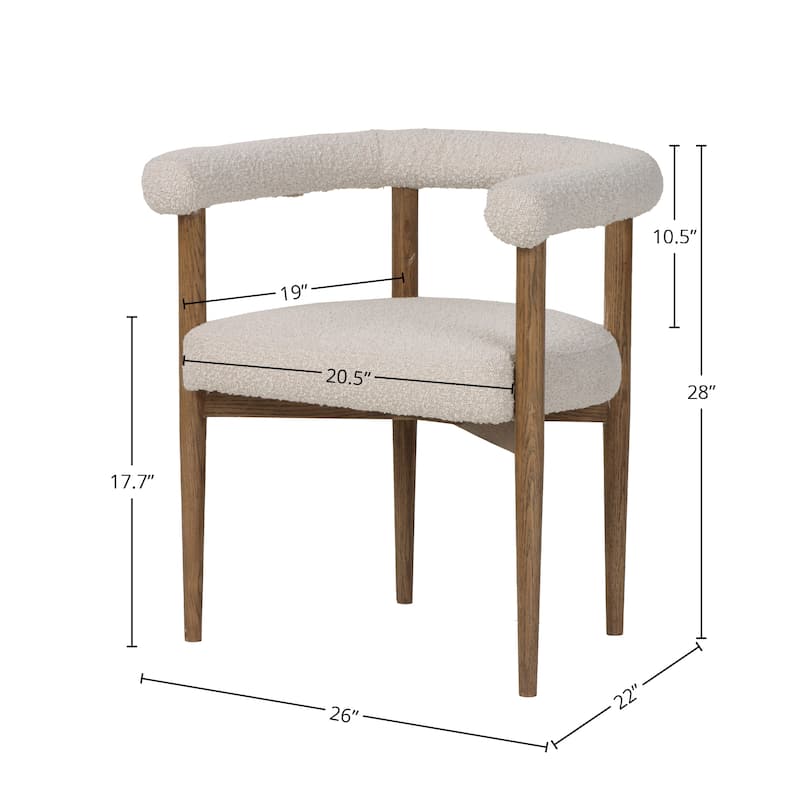 26" Wide Dining Chair, White