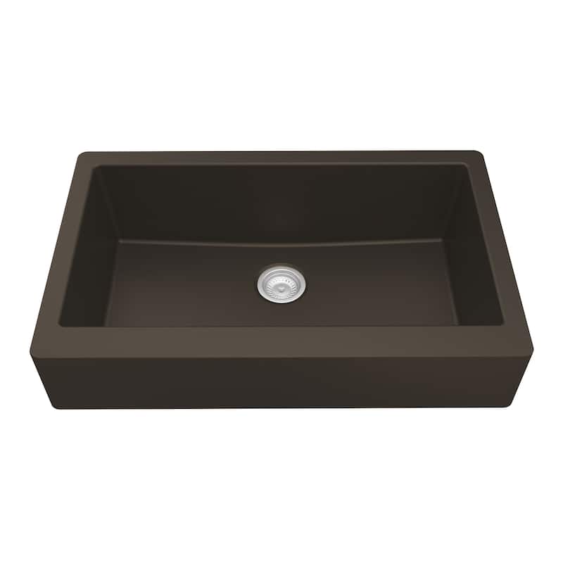 Karran Retrofit Farmhouse Quartz Single Bowl Kitchen Sink Kit