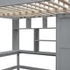 preview thumbnail 46 of 48, Full size Loft Bed with Bookshelf, Drawers, Desk and Wardrobe, Espresso